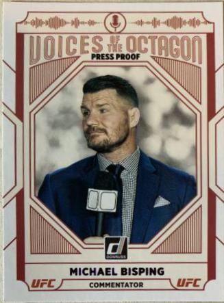 Michael Bisping 2022 Panini Donruss UFC Base #225 Press Proof Purple