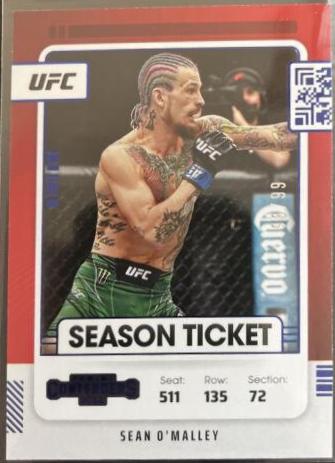 Sean O'Malley 2022 Panini Chronicles UFC Base Contenders Season Ticket #105 Blue