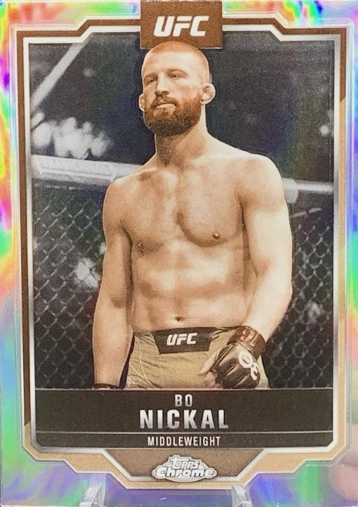 Bo Nickal 2025 Topps Chrome UFC Base #76 Sepia Refractor