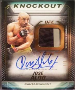 José Aldo 2024 Topps Knockout UFC Knockout Autograph Relics #KAR-JAO Gold