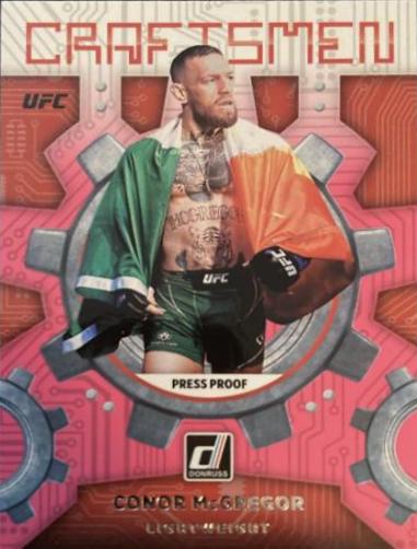Conor McGregor 2022 Panini Donruss UFC Craftsmen #17 Press Proof