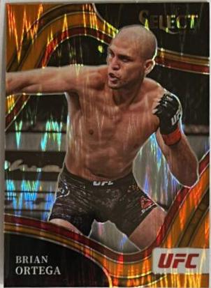 Brian Ortega 2022 Panini Select UFC Octagonside #255 Orange Flash