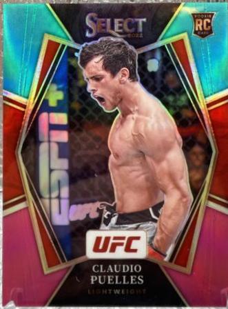 Claudio Puelles 2022 Panini Select UFC Premier Level #120 Teal and Pink