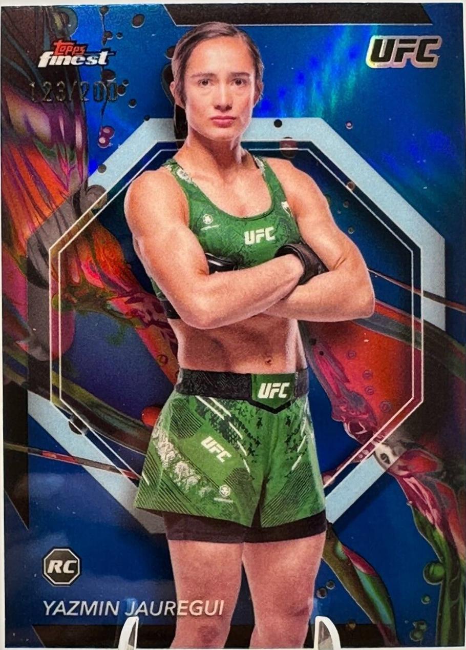 Yazmin Jauregui 2024 Topps Finest UFC Base Common #85 Blue Refractor