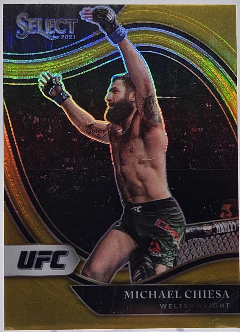 Michael Chiesa 2021 Panini Select UFC Octagonside #242 Gold