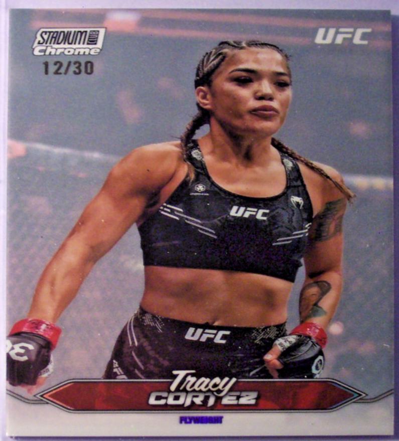 Tracy Cortez 2025 Topps Stadium Club UFC Base Chrome #C-135 Gold Minted Refractor