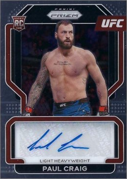 Paul Craig 2022 Panini Prizm UFC Signatures #SG-PCR Black