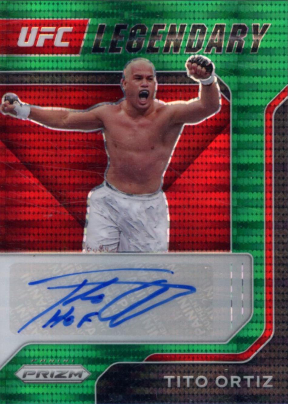 Tito Ortiz 2022 Panini Prizm UFC Legendary Signatures #10 Green Pulsar