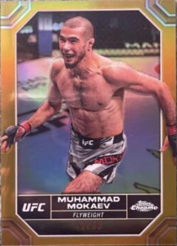 Muhammad Mokaev 2024 Topps Chrome UFC Base #144 Gold Refractor