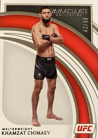 Khamzat Chimaev 2022 Panini Immaculate UFC Base #78 Platinum