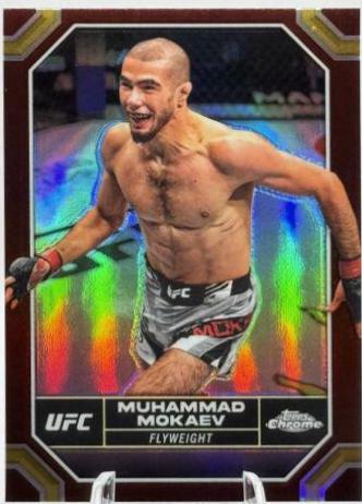 Muhammad Mokaev 2024 Topps Chrome UFC Base #144 Magenta Refractor