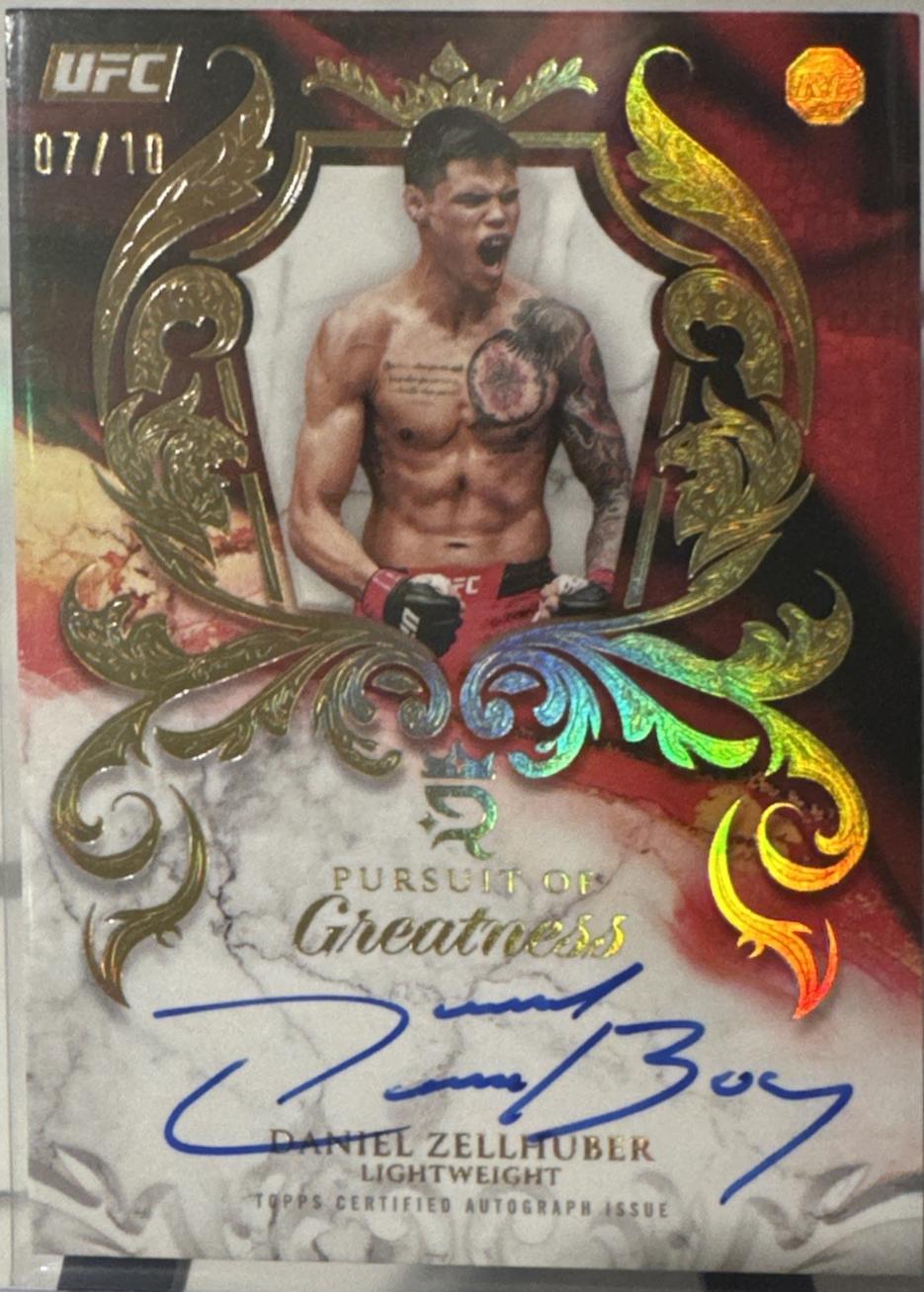 Daniel Zellhuber 2025 Topps Royalty UFC Pursuit of Greatness Signatures #POG-DZ Platinum