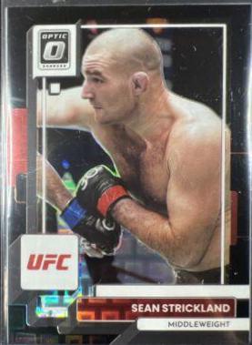Sean Strickland 2023 Panini Donruss Optic UFC Base #82 Black Pandora