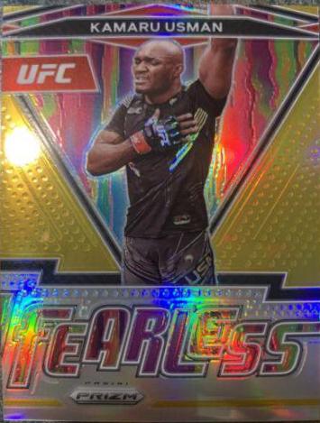 Kamaru Usman 2022 Panini Prizm UFC Fearless #6 Gold