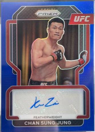 Chan Sung Jung 2022 Panini Prizm UFC Signatures #37 Blue