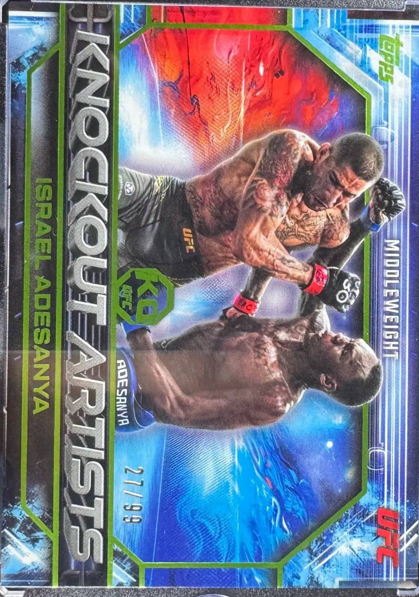 Israel Adesanya 2026 Topps Knockout UFC Knockout Artists #KA-13 Red