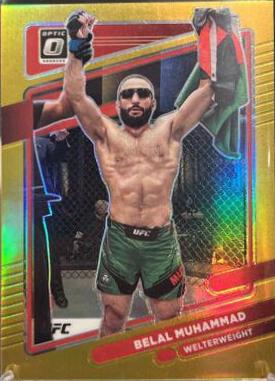 Belal Muhammad 2022 Panini Donruss Optic UFC Base #59 Gold