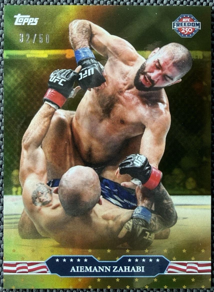 Aiemann Zahabi 2026 Topps UFC Freedom 250 Base #21 Gold