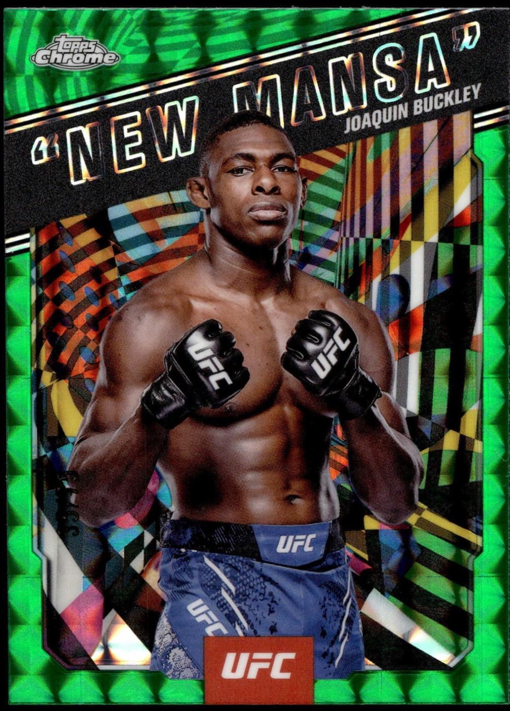Joaquin Buckley 2025 Topps Chrome UFC AKA #AKA-14 Geometric Green Refractor