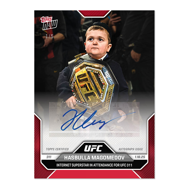 Hasbulla Magomedov Topps Now UFC Autographs #4C Autograph Red