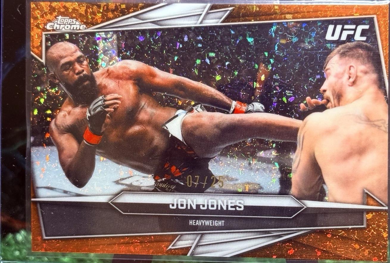 Jon Jones 2026 Topps Chrome UFC Base #36 Orange Geometric Refractor