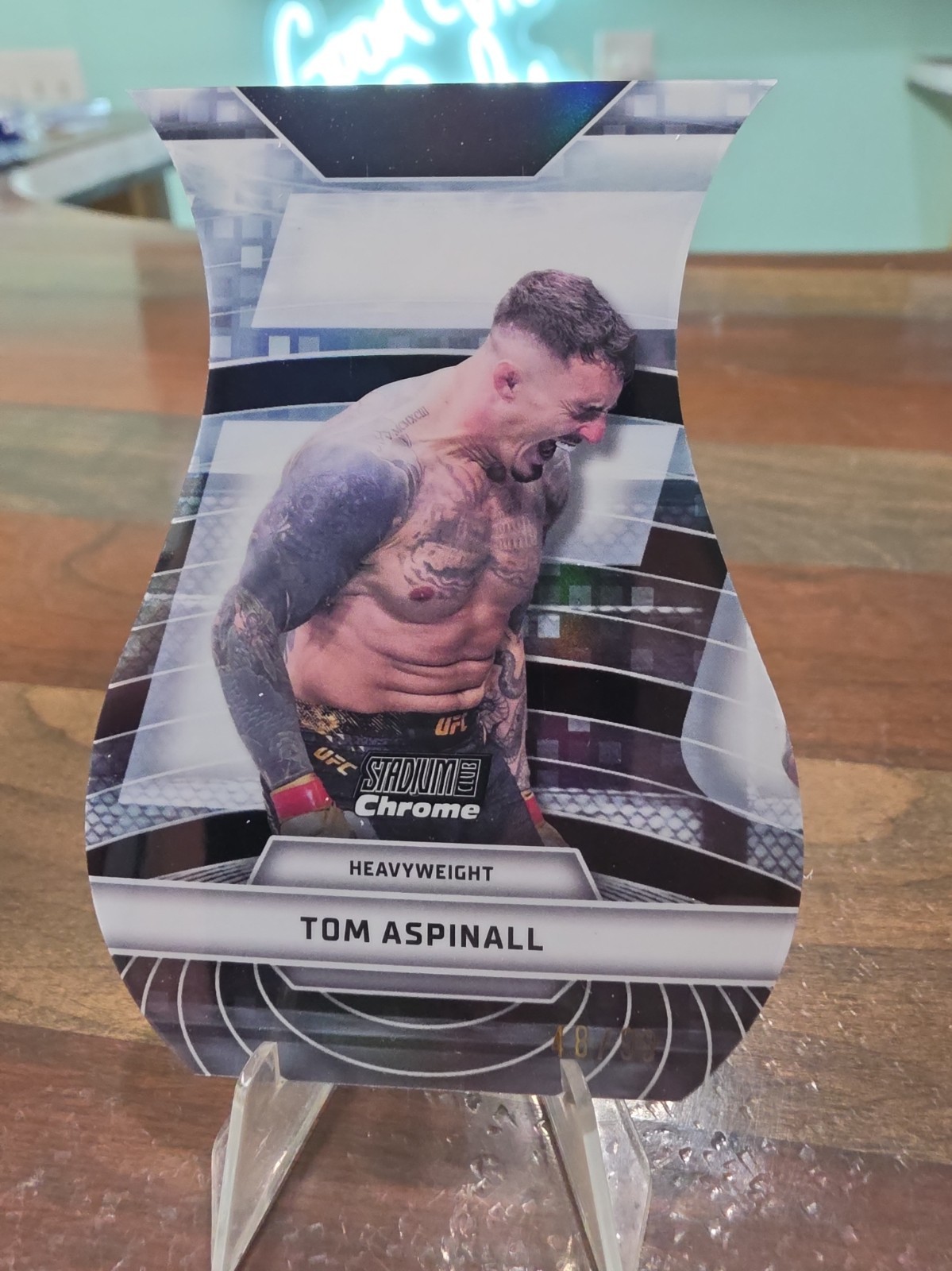 Tom Aspinall 2026 Topps Stadium Club UFC Triumvirates #TV-15 Green Refractor