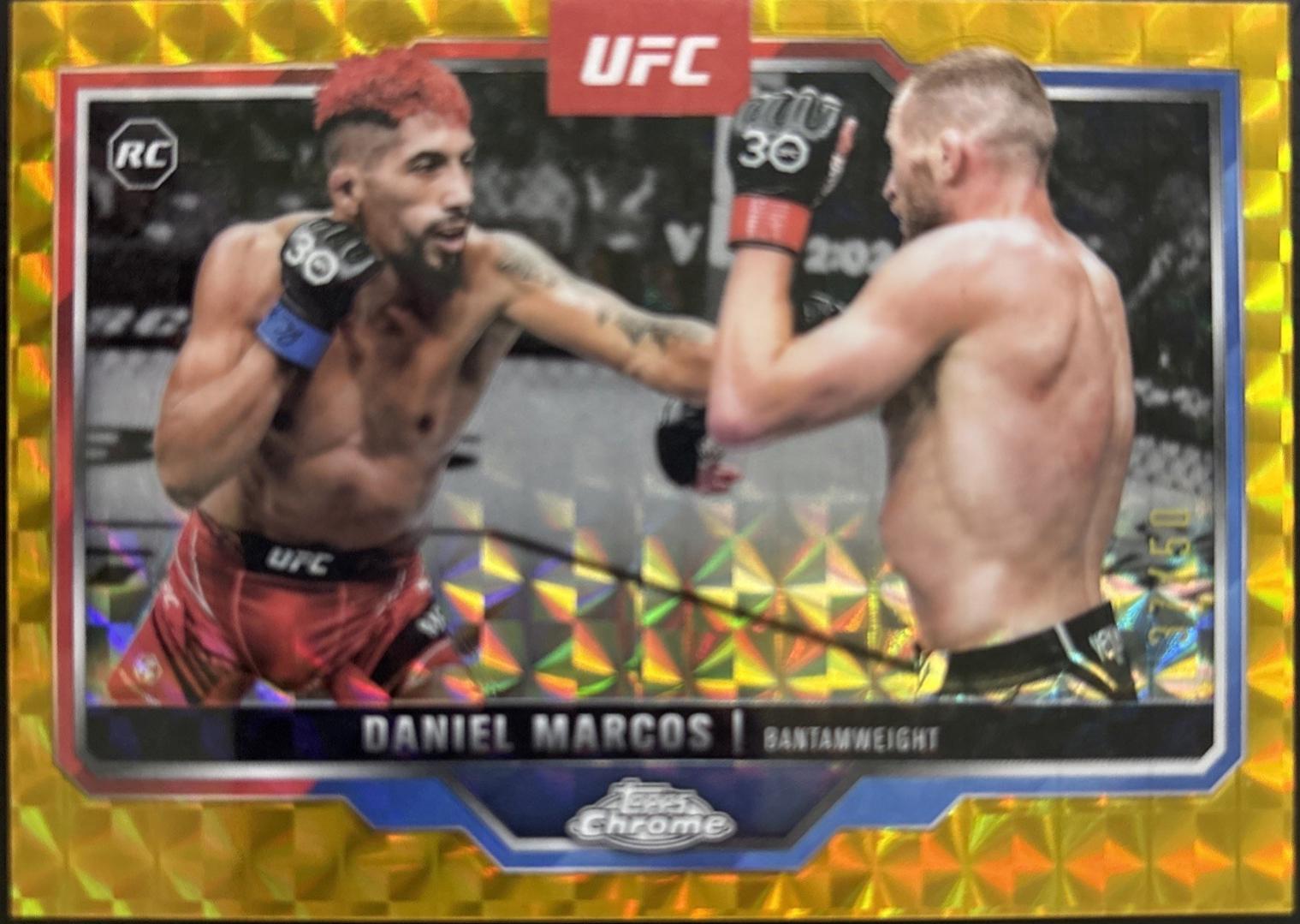 Daniel Marcos 2025 Topps Chrome Sapphire UFC Base Sapphire #113 Gold Sapphire