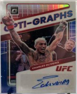 Charles Oliveira 2022 Panini Donruss Optic UFC Opti-Graphs #9 Blue