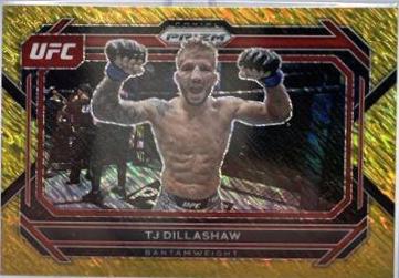 TJ Dillashaw 2023 Panini Prizm UFC Base #3 Gold Shimmer