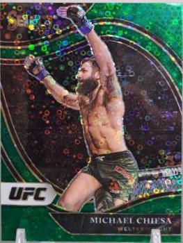 Michael Chiesa 2021 Panini Select UFC Octagonside #242 Green Disco