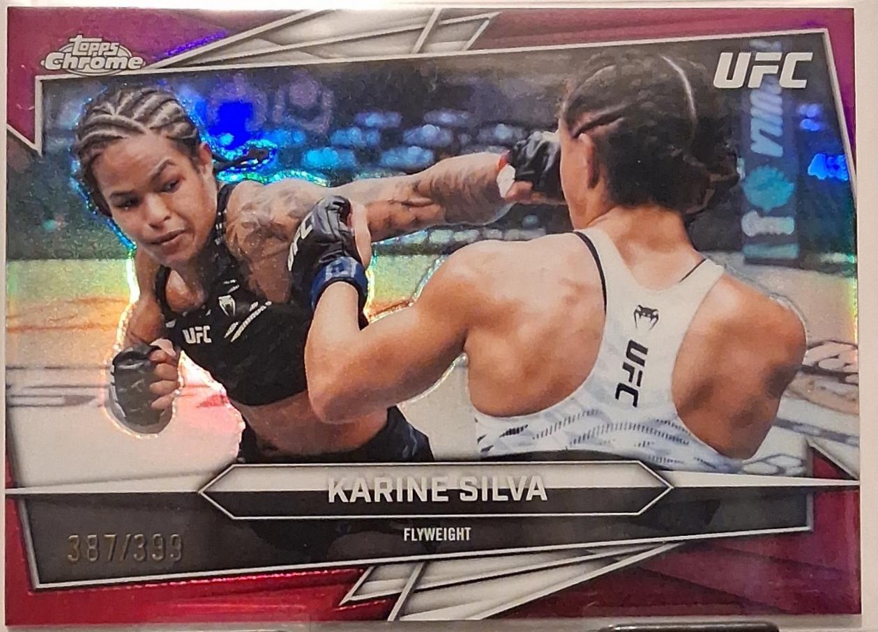 Karine Silva 2026 Topps Chrome UFC Base #127 Purple Geometric Refractor