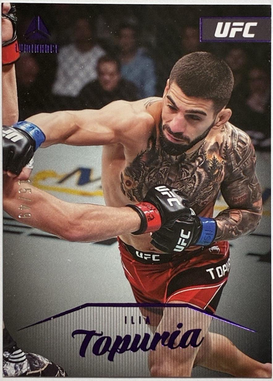 Ilia Topuria 2023 Panini Chronicles UFC Base Luminance #154 Purple