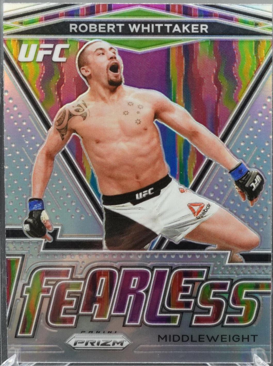 Robert Whittaker 2021 Panini Prizm UFC Fearless #10 Silver