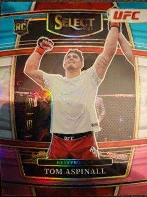 Tom Aspinall 2022 Panini Select UFC Concourse #98 Teal and Pink