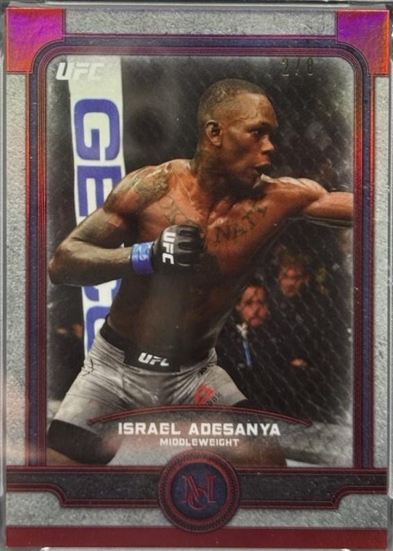 Israel Adesanya 2019 Topps UFC Museum Collection Base #28 Ruby