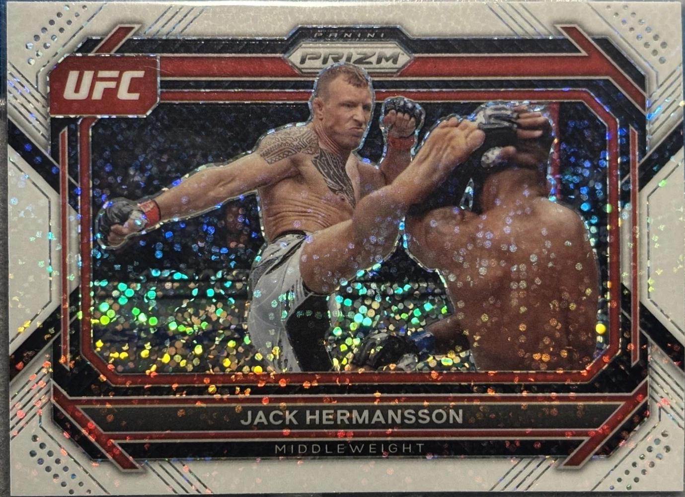 Jack Hermansson 2023 Panini Prizm UFC Base #92 White Sparkle