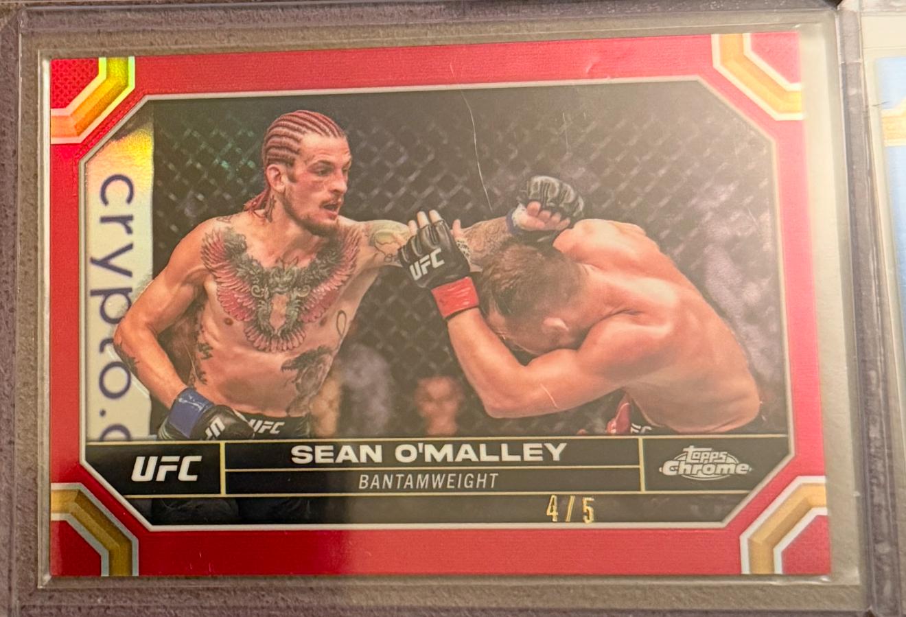 Sean O'Malley 2024 Topps Chrome UFC Base #173 Red Refractor