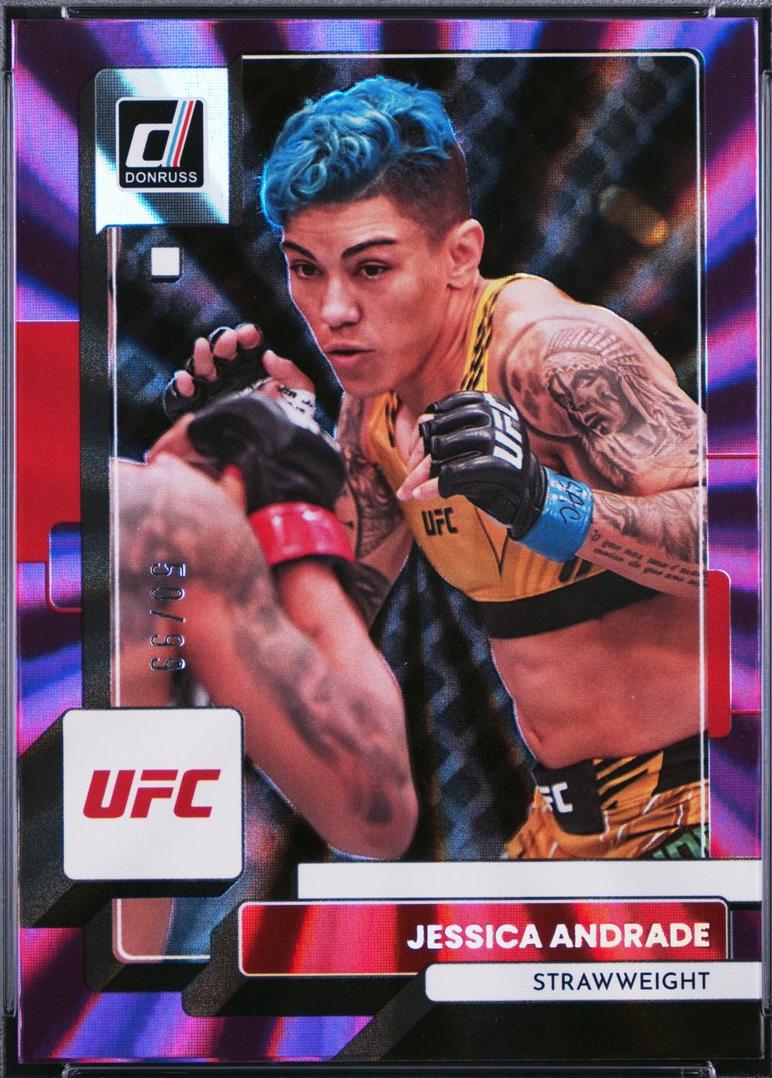 Jessica Andrade 2023 Panini Donruss UFC Base #192 Purple Laser