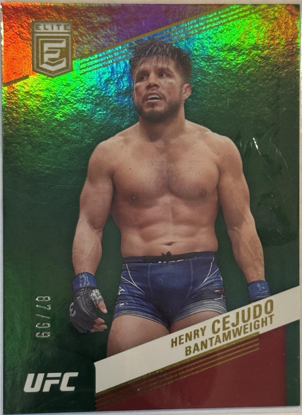 Henry Cejudo 2023 Panini Chronicles UFC Base Elite #248 Green