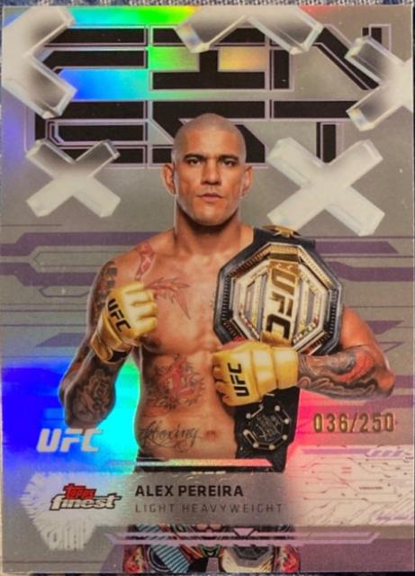 Alex Pereira 2025 Topps Finest UFC Base Common #80 Purple Refractor