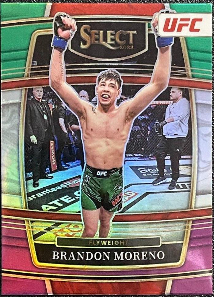 Brandon Moreno 2022 Panini Select UFC Concourse #95 Green and Purple