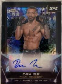 Dan Ige 2024 Topps Chrome UFC UFC Signatures #FNA-DIG Black Refractor