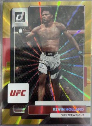 Kevin Holland 2023 Panini Donruss UFC Base #164 Gold Laser