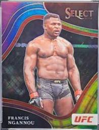 Francis Ngannou 2022 Panini Select UFC Octagonside #239 Black and Gold