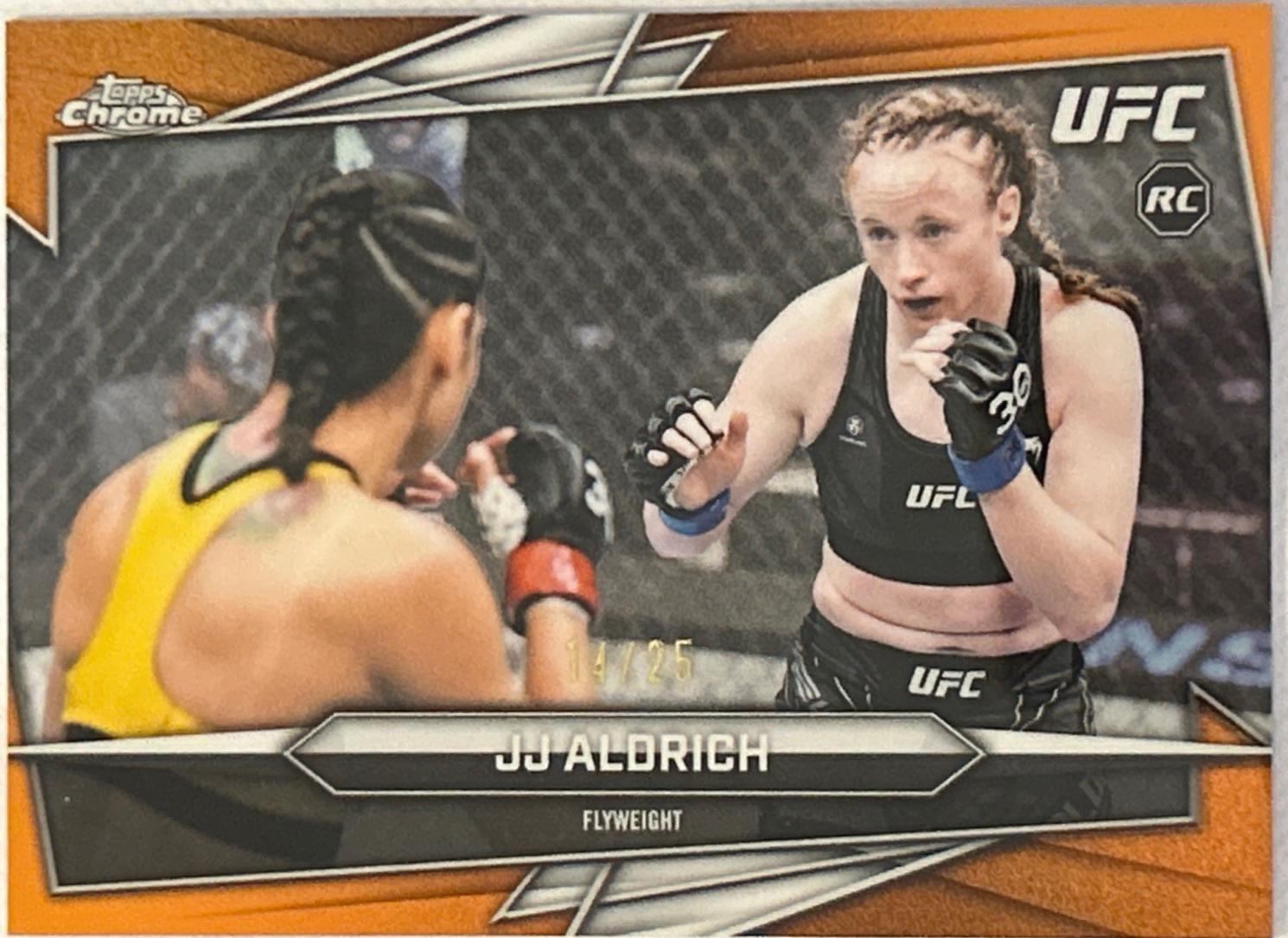 JJ Aldrich 2026 Topps Chrome UFC Base #29 Orange Refractor