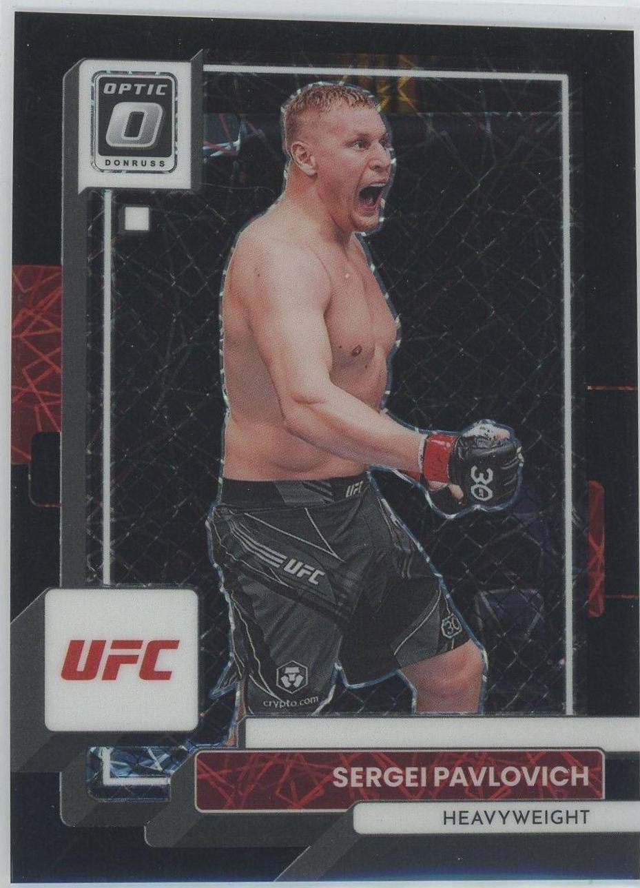 Sergei Pavlovich 2023 Panini Donruss Optic UFC Base #7 Black Velocity