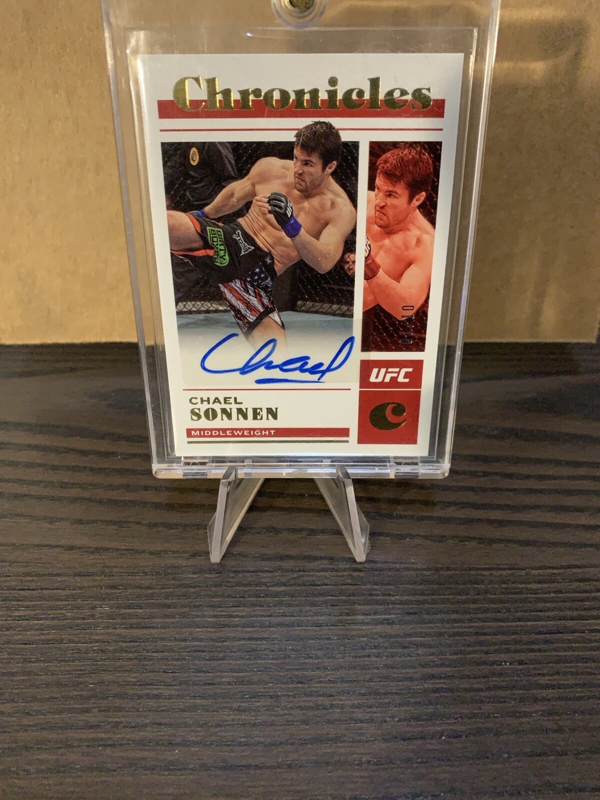 Chael Sonnen 2023 Panini Chronicles UFC Chronicles Signatures #10 Gold
