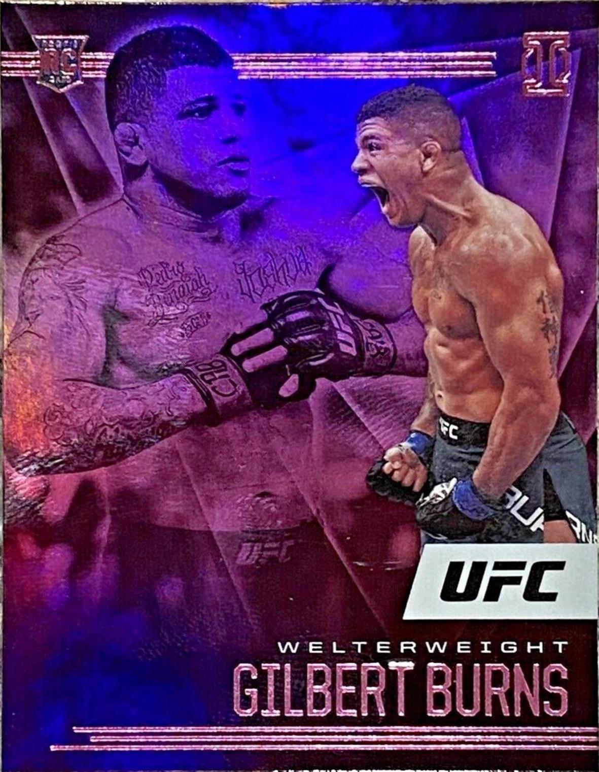 Gilbert Burns 2021 Panini Chronicles UFC Base Illusions #177 Pink