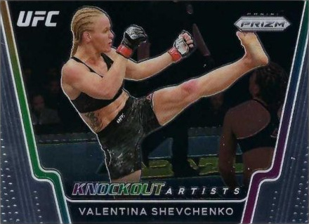 Valentina Shevchenko 2021 Panini Prizm UFC Knockout Artists #23 Black