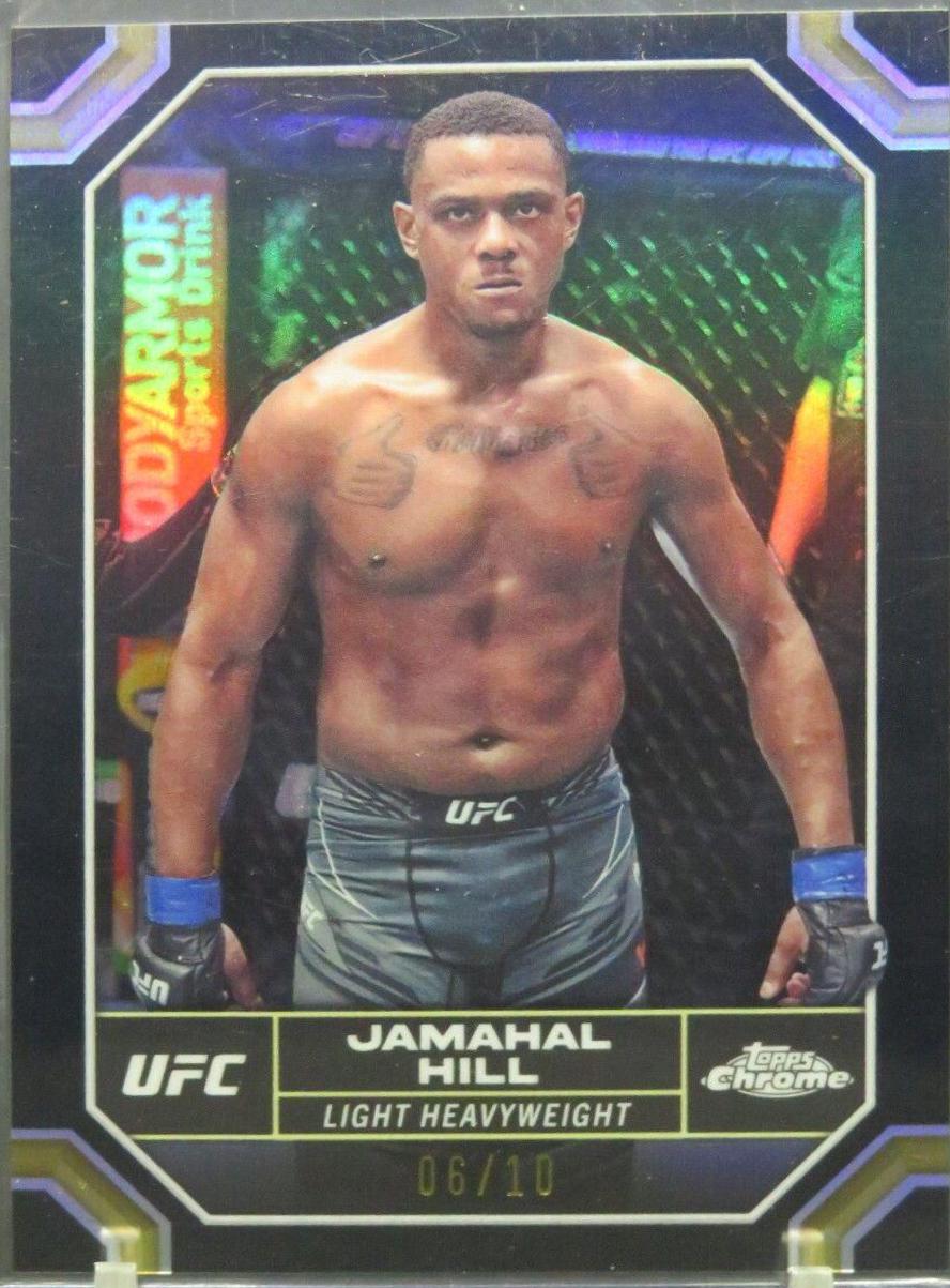 Jamahal Hill 2024 Topps Chrome UFC Base #89 Black Refractor